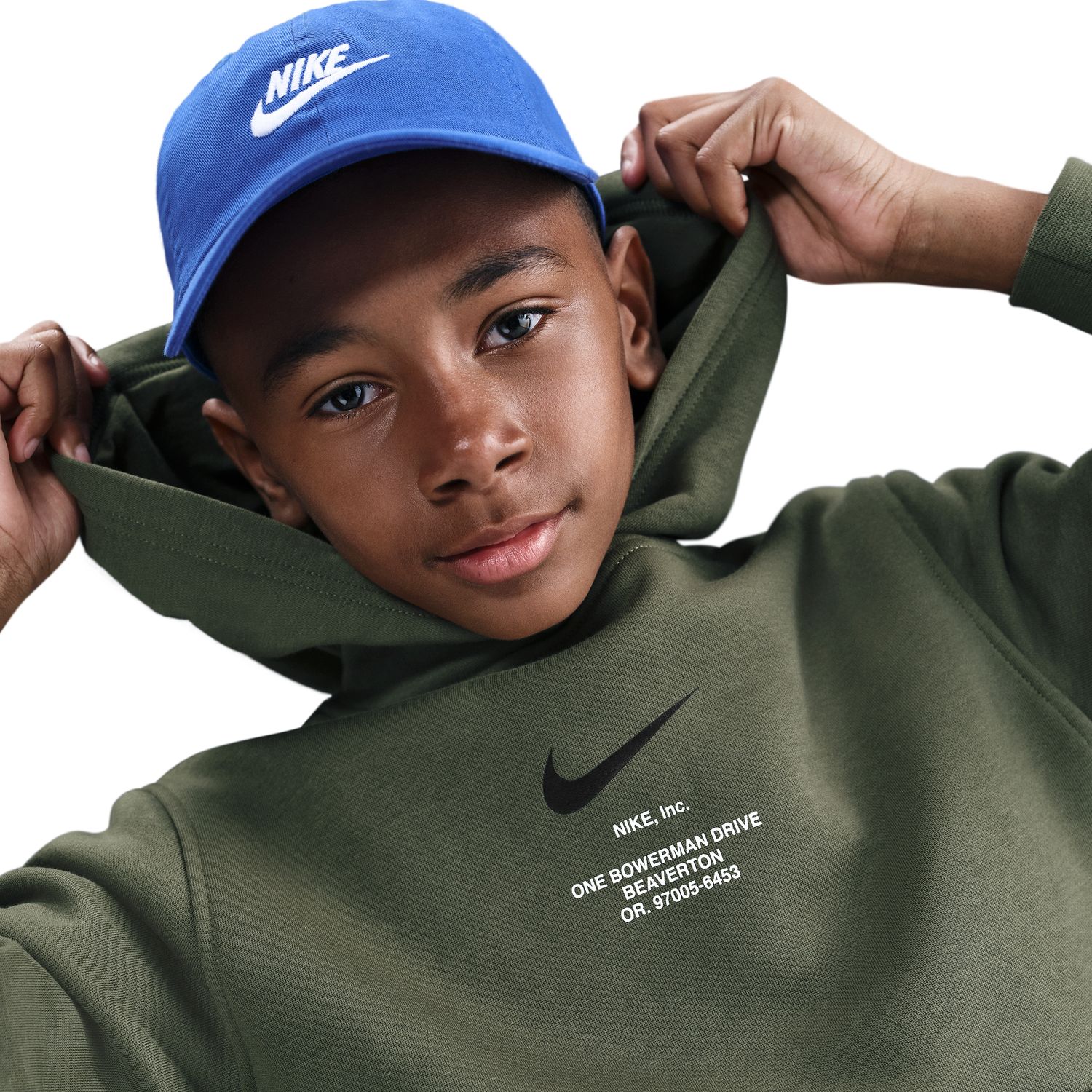 Sweatshirt de Criança Sportswear Athl Po Hoodie Bb Verde-4