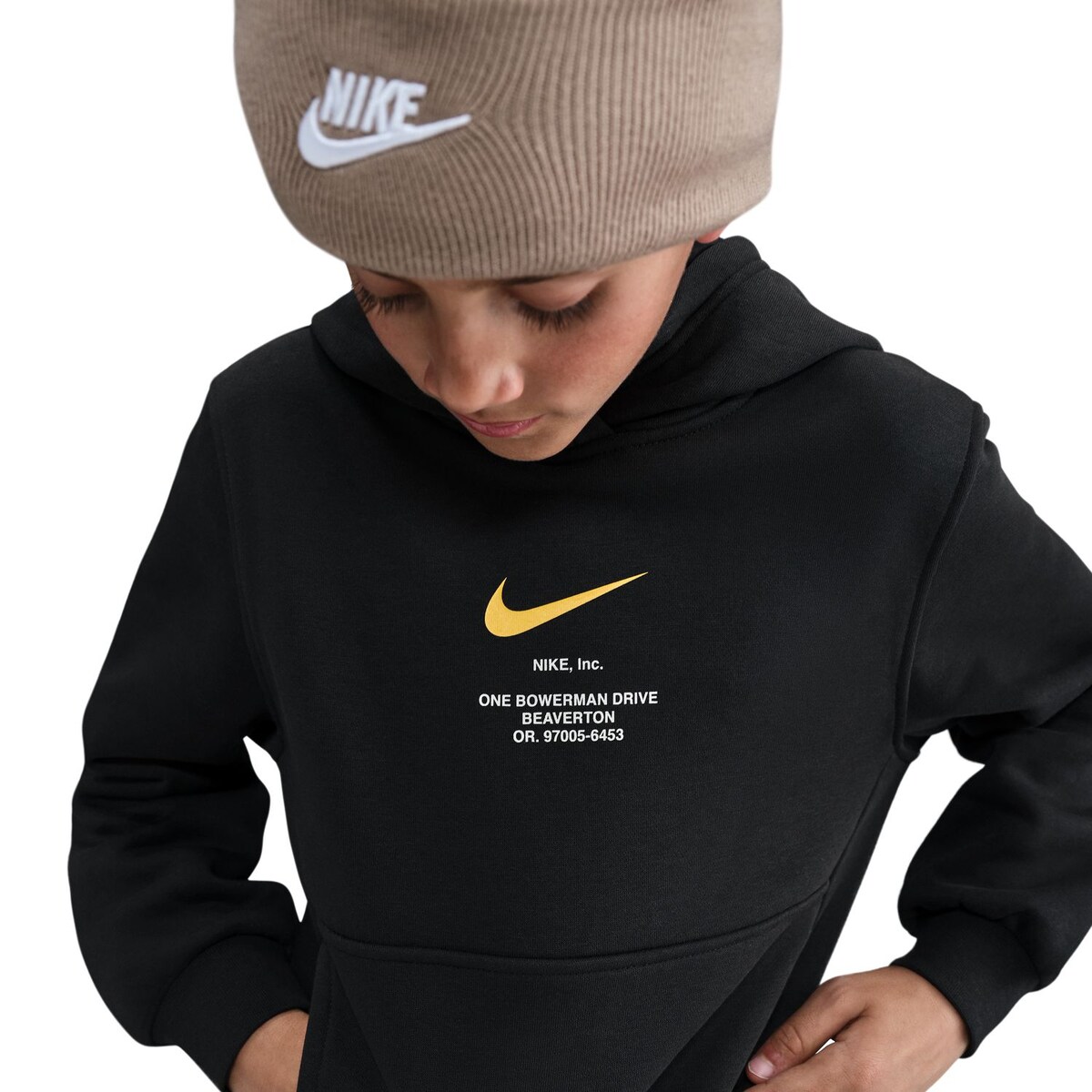 Sweatshirt de Criança Sportswear Athl Po Hoodie Bb Preto-3