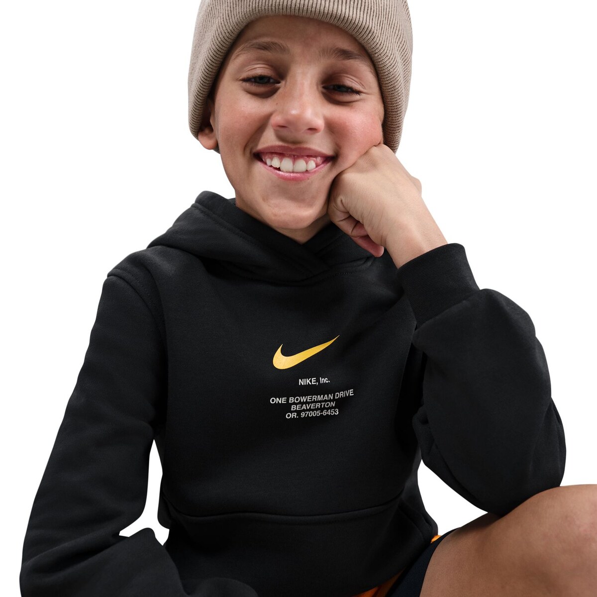 Sweatshirt de Criança Sportswear Athl Po Hoodie Bb Preto-4