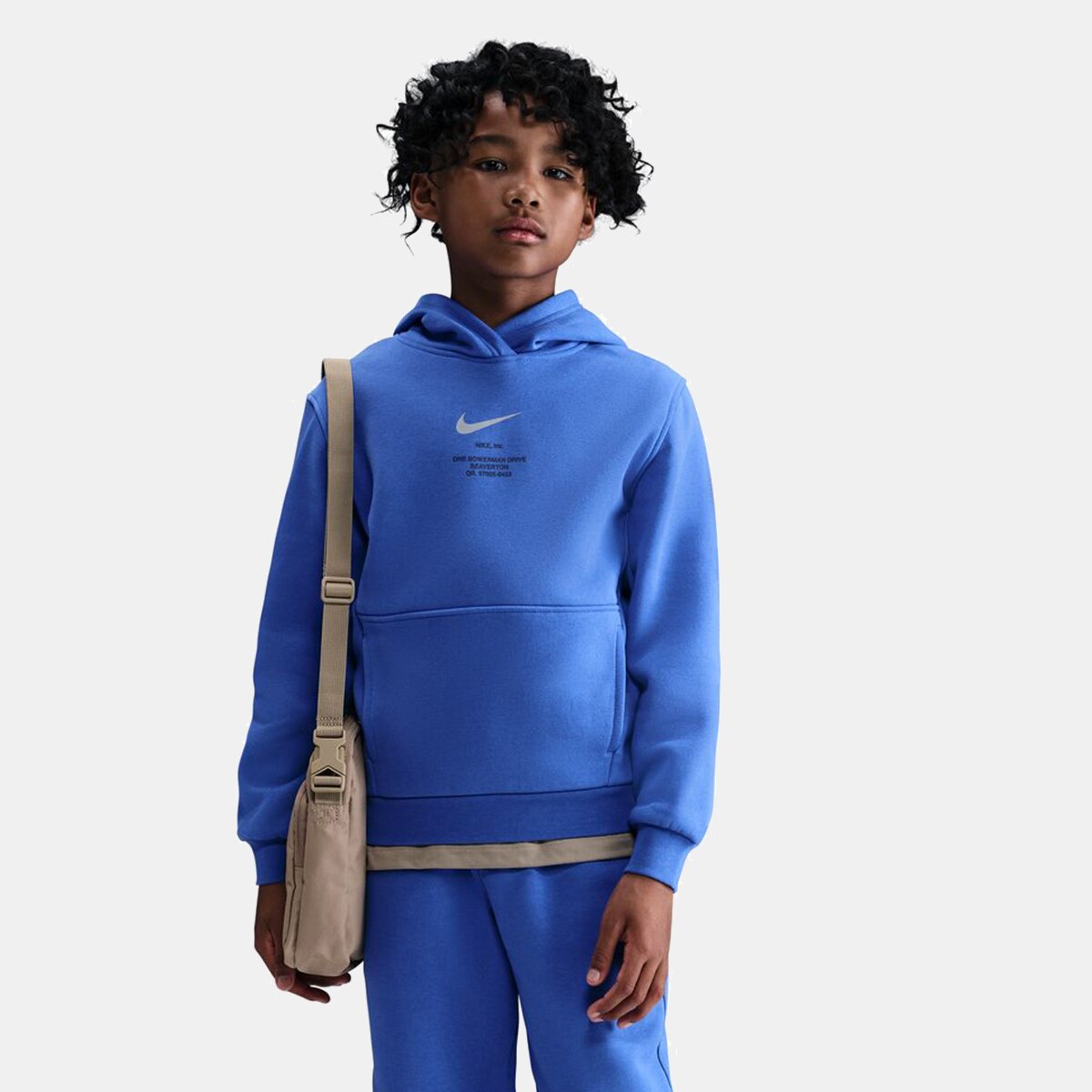 Sweatshirt de Criança Sportswear Athl Po Hoodie Bb Azul-1