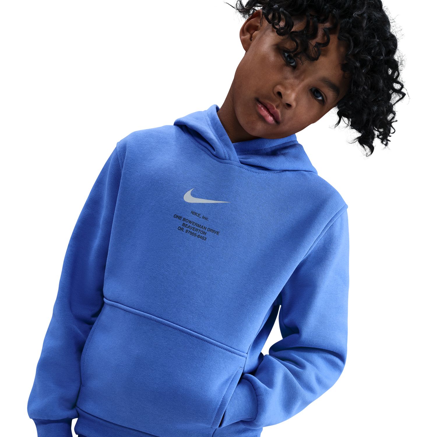 Sweatshirt de Criança Sportswear Athl Po Hoodie Bb Azul-3