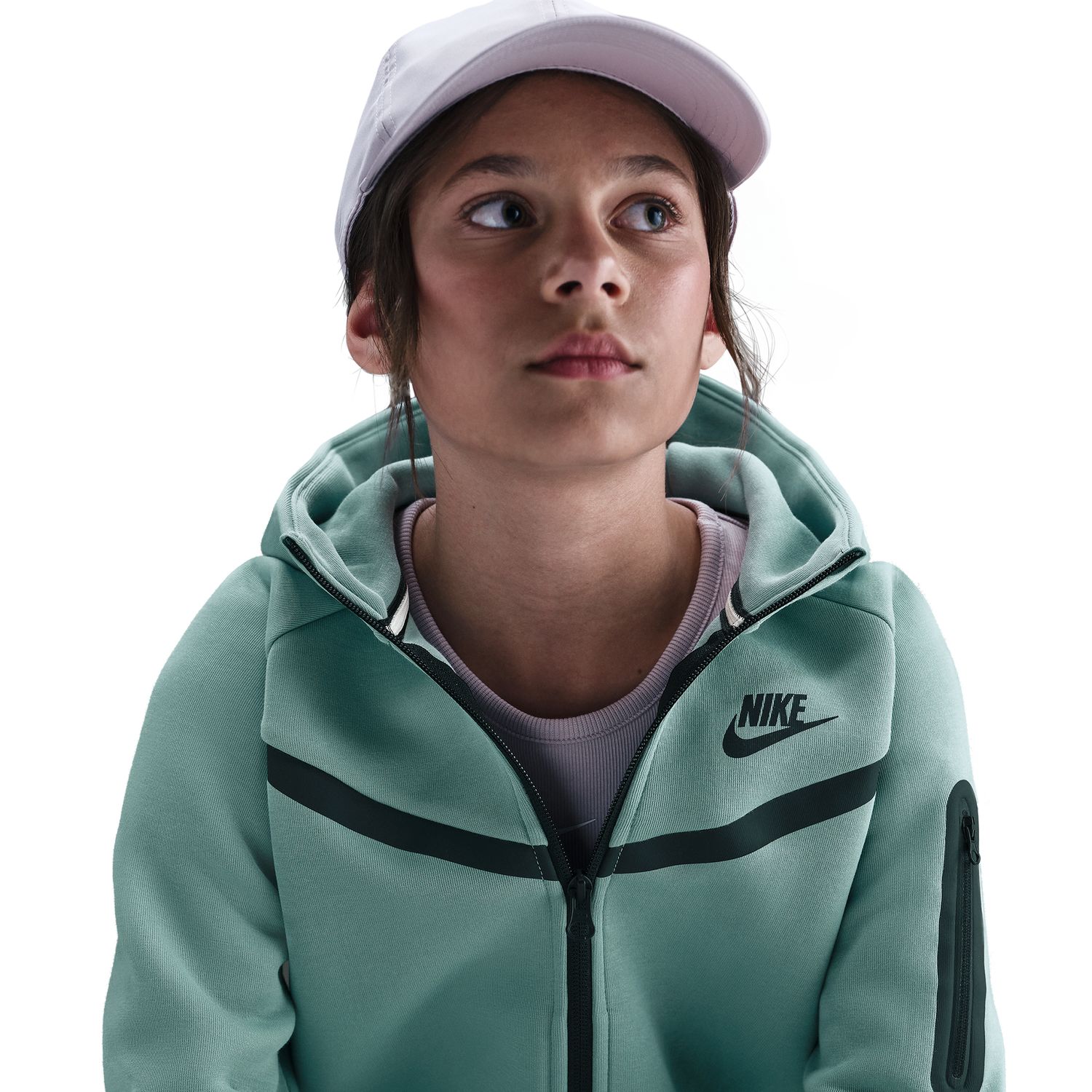 Sweatshirt de menina Sportswear Tech Fleece Nike Azul-4
