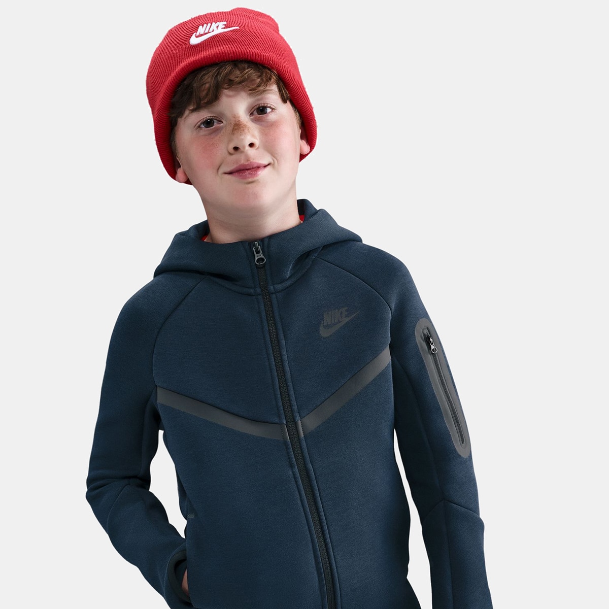 Sweatshirt de menino Sportswear Tech Fleece Nike Azul-1