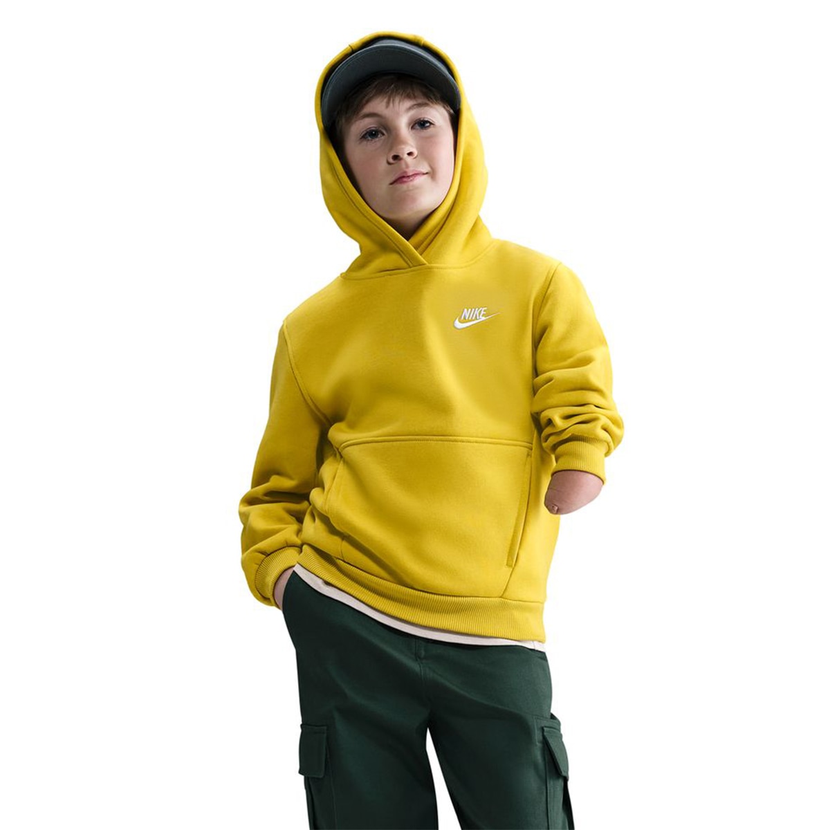 Sweatshirt de criança Sportswear Club Fleece Amarelo-1