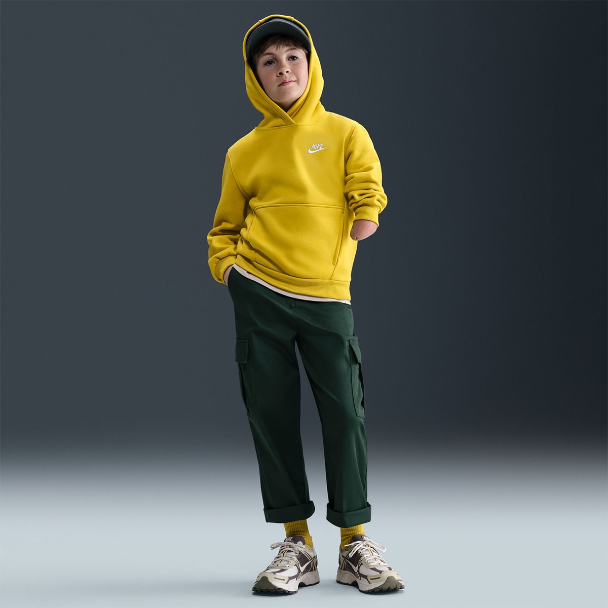 Sweatshirt de criança Sportswear Club Fleece Amarelo-7