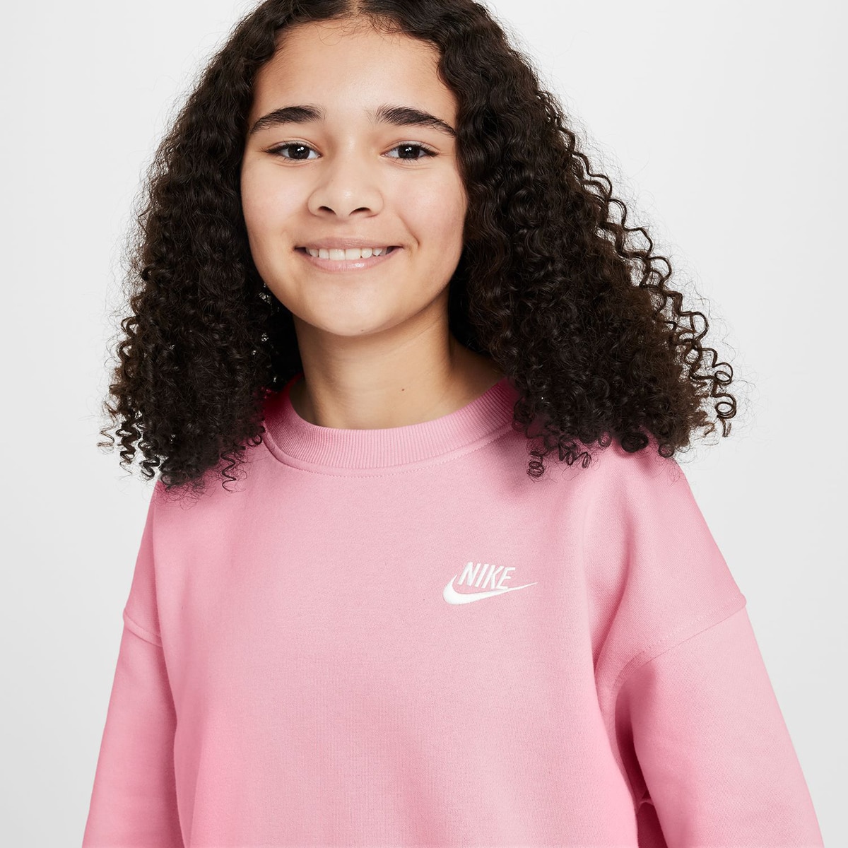 Sweatshirt de menina Sportswear Club Fleece Nike Rosa-3