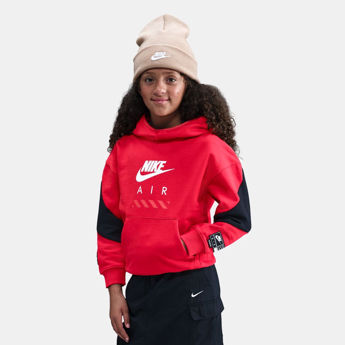 Sweatshirt de Criança Air Flc Po Hoodie Pd Vermelho-1