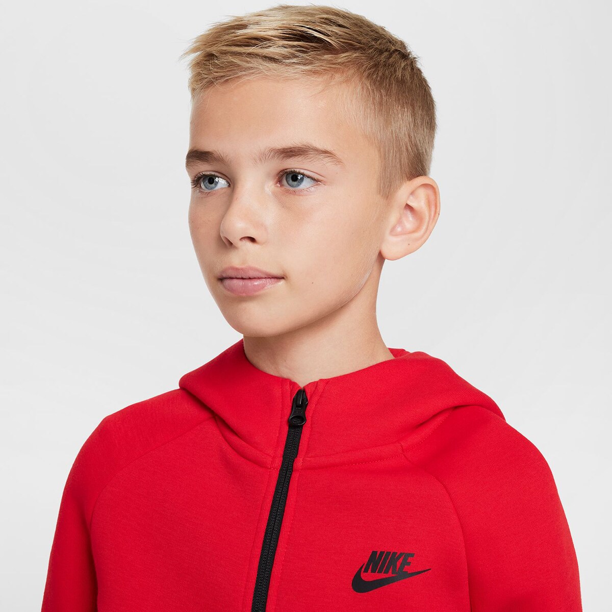 Sweatshirt de menino Sportswear Tech Fleece Nike Vermelho-3