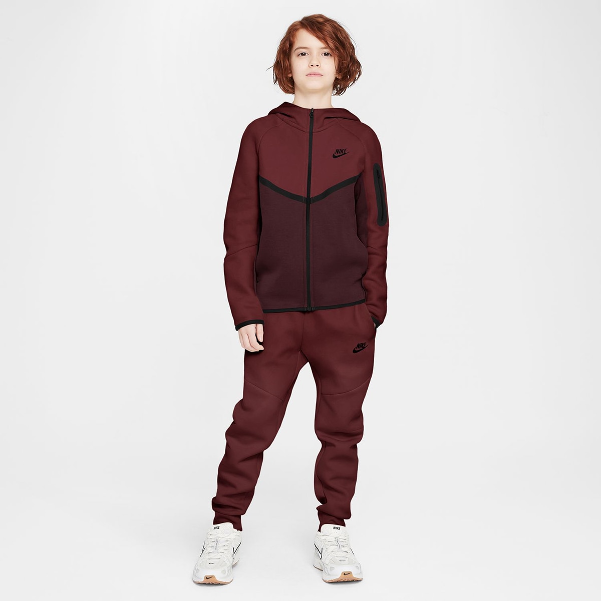 Sweatshirt de menino Sportswear Tech Fleece Nike Bordeaux-6