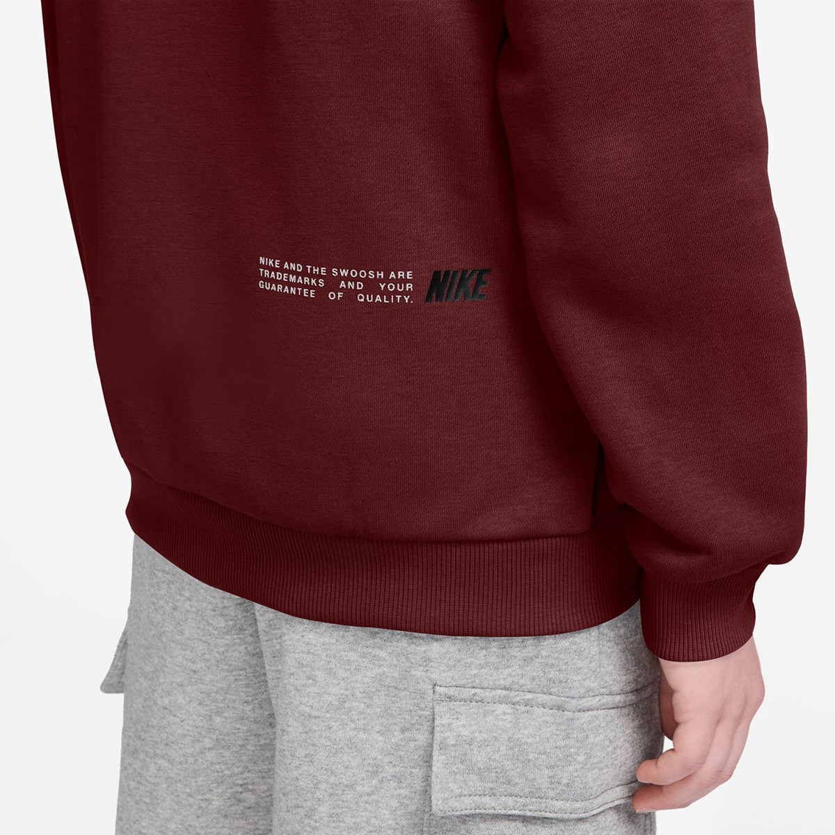 Sweatshirt de criança Sportswear Club Fleece Bordeaux-5