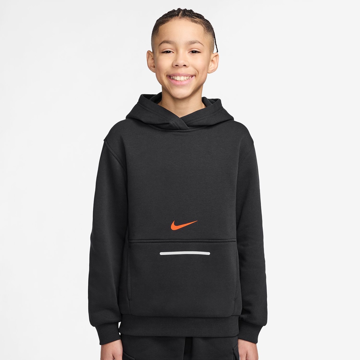 Sweatshirt de criança Sportswear Club Fleece Preto-1