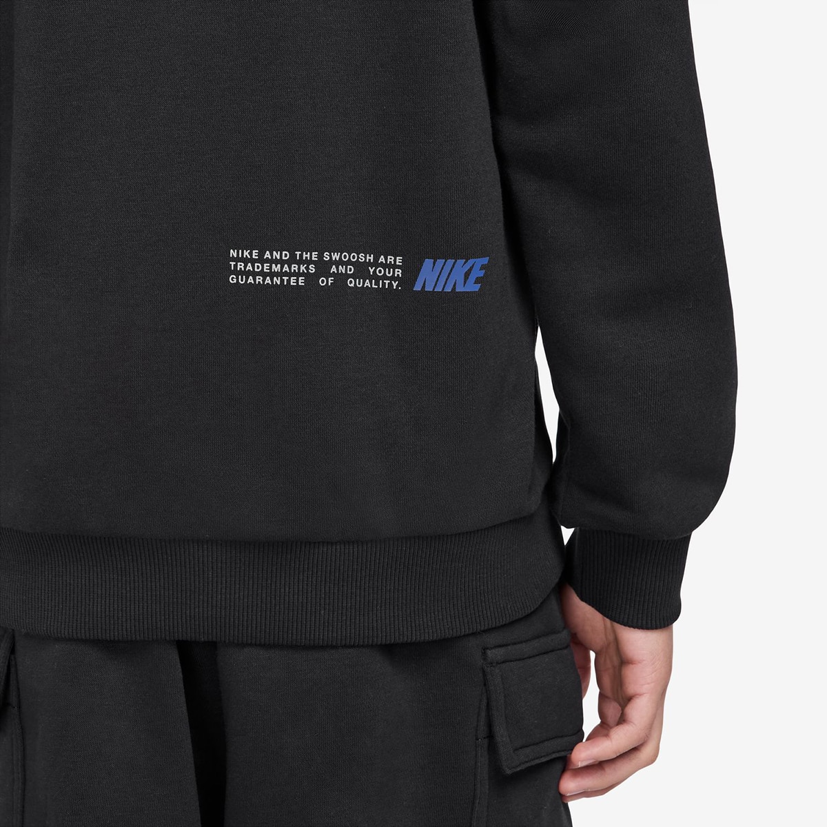 Sweatshirt de criança Sportswear Club Fleece Preto-3