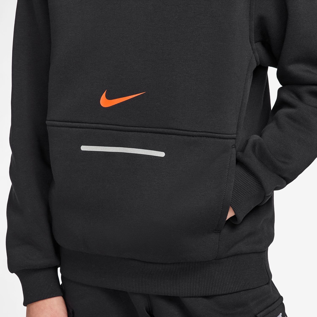 Sweatshirt de criança Sportswear Club Fleece Preto-5
