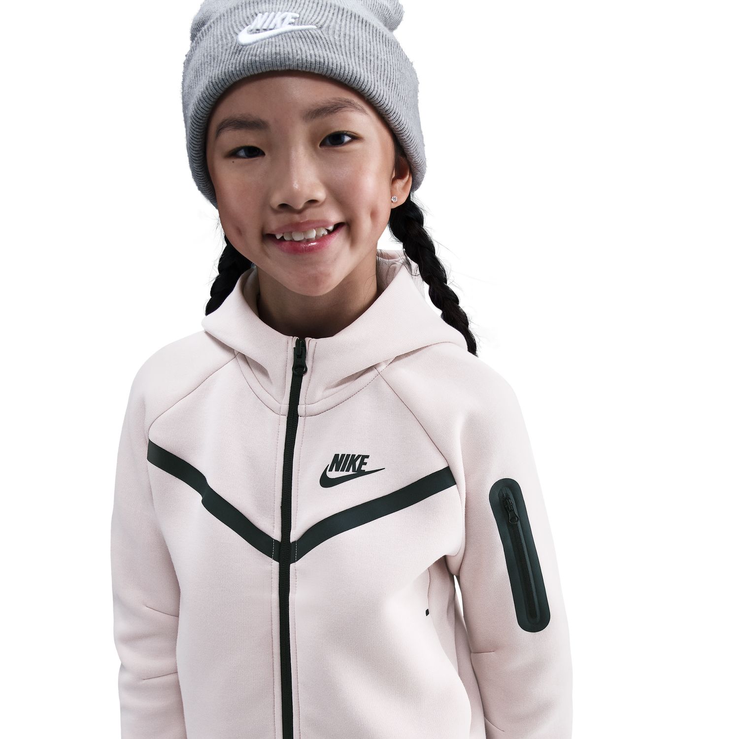 Sweatshirt de menina Sportswear Tech Fleece Nike Rosa-3