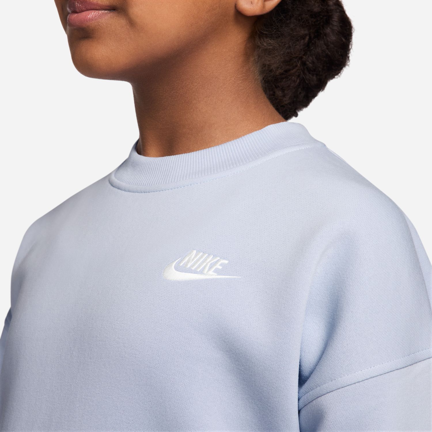 Sweatshirt de menina Sportswear Club Fleece Nike Cinzento azulado-3
