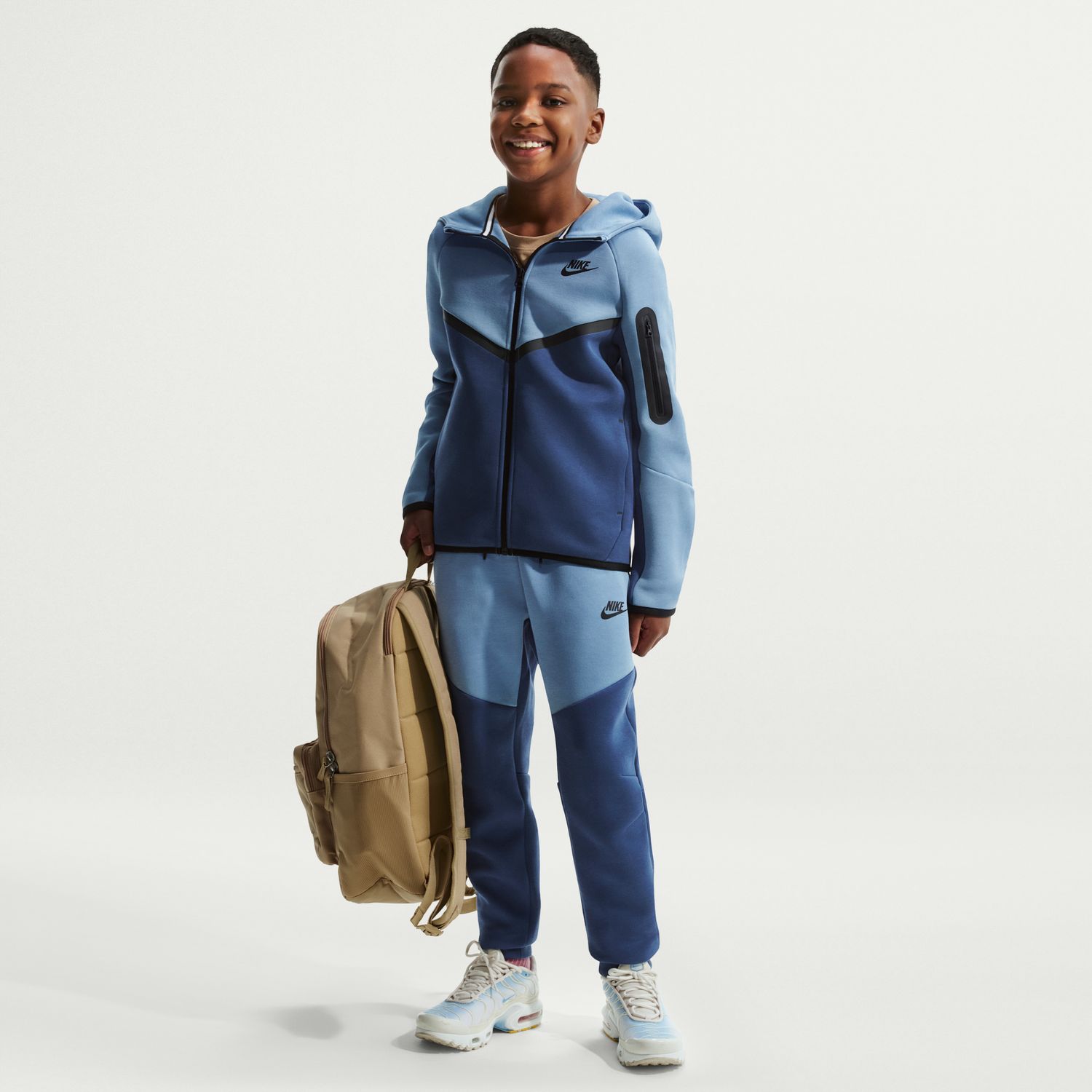 Sweatshirt de menino Sportswear Tech Fleece Nike Azul-3