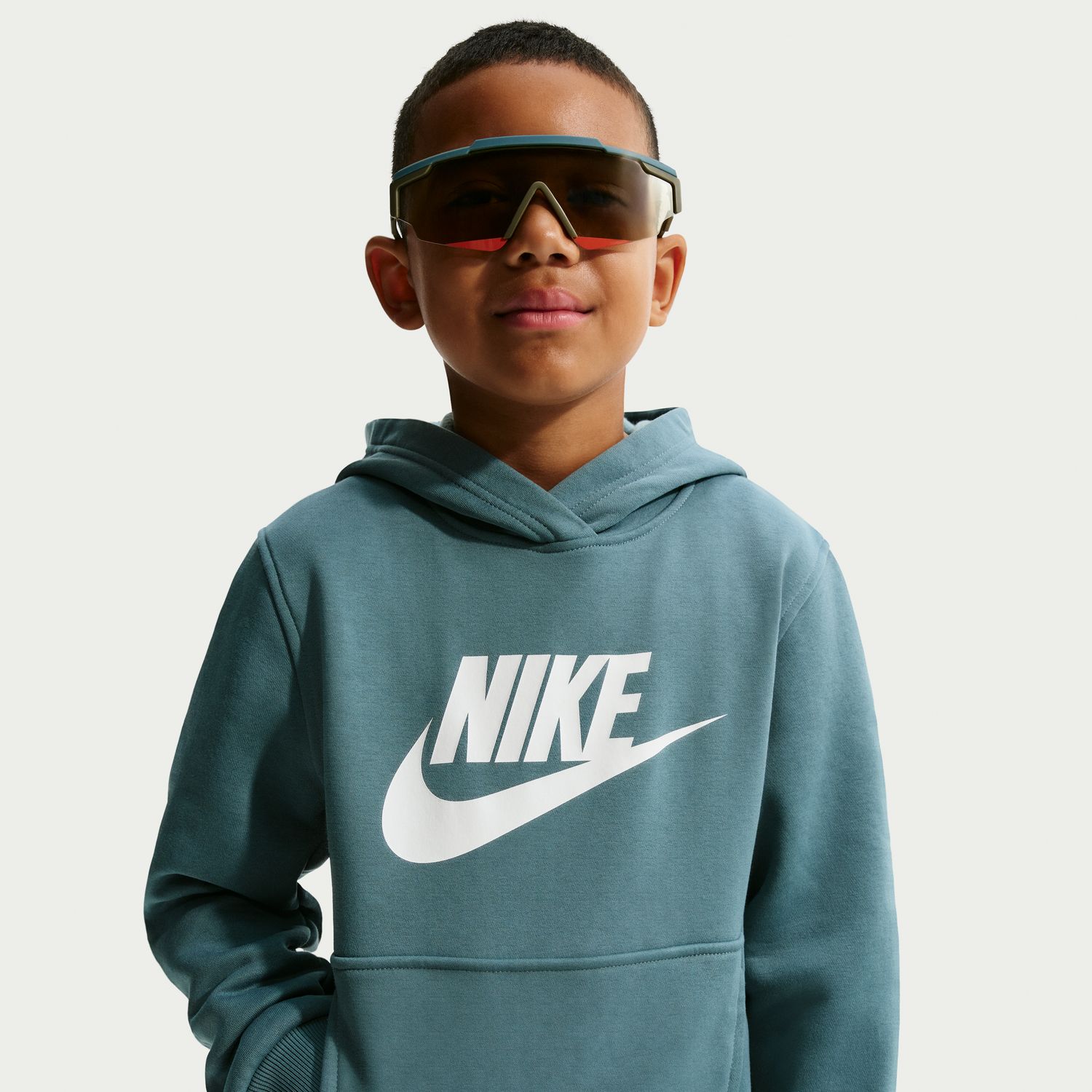 Sweatshirt de criança Sportswear Club Fleece Verde-1