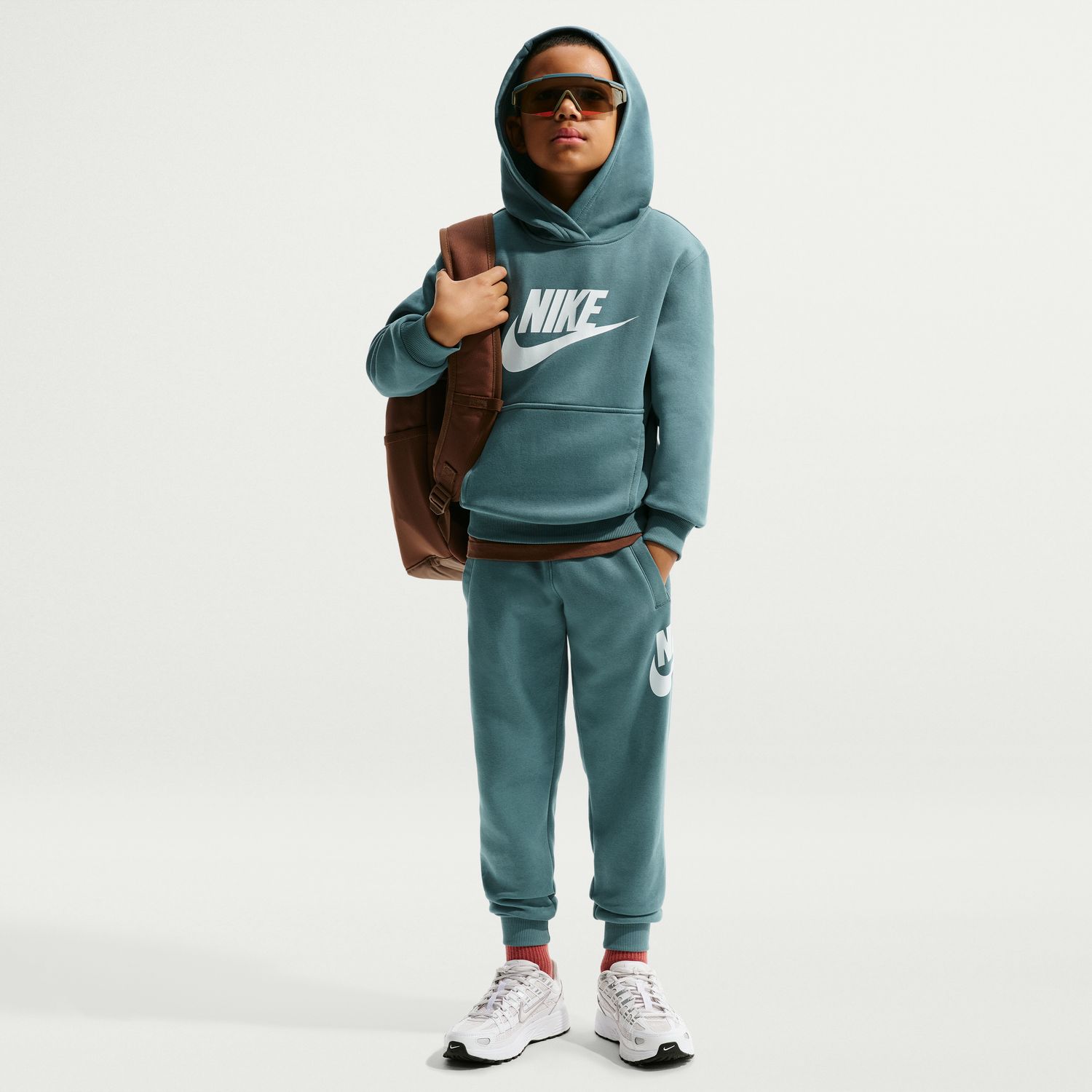 Sweatshirt de criança Sportswear Club Fleece Verde-3