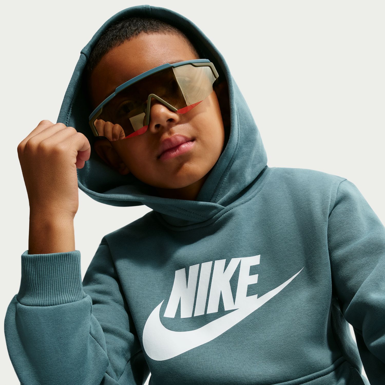 Sweatshirt de criança Sportswear Club Fleece Verde-5