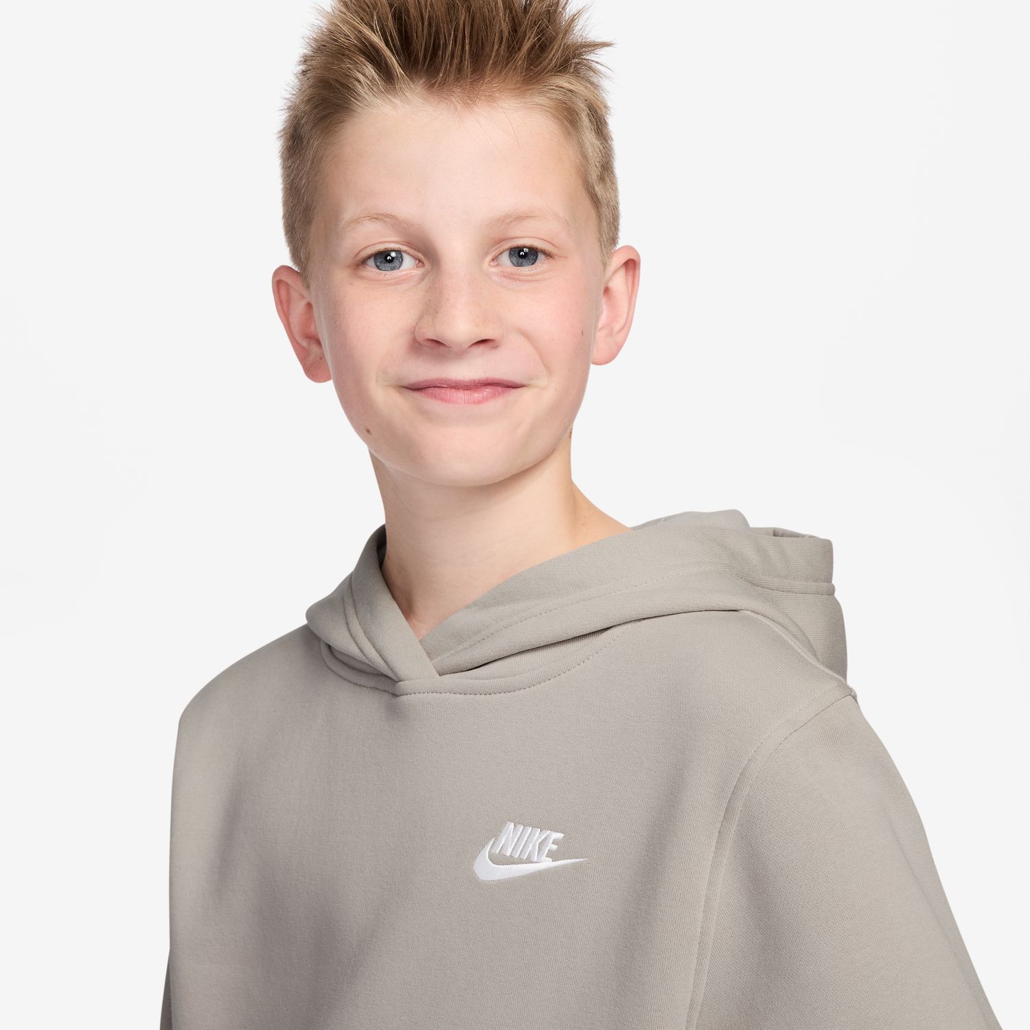 Sweatshirt de criança Sportswear Club Fleece Bege-3
