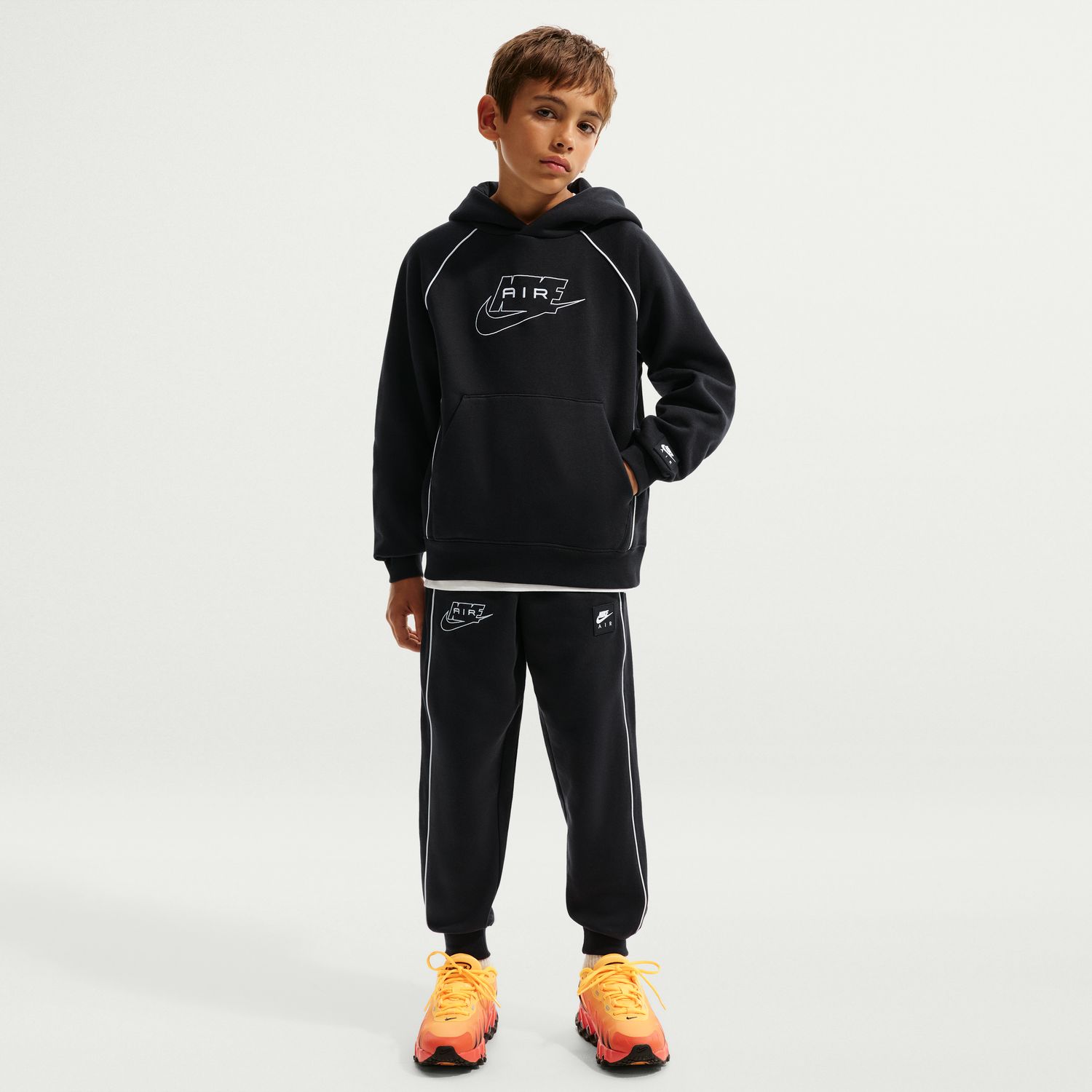 Sweatshirt de Criança Air Po Hoodie Preto-3