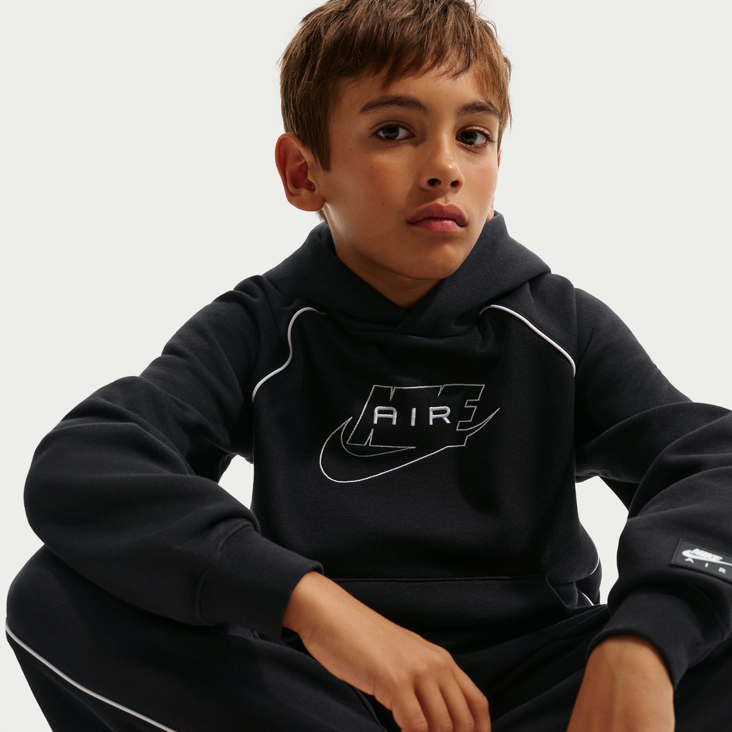 Sweatshirt de Criança Air Po Hoodie Preto-5