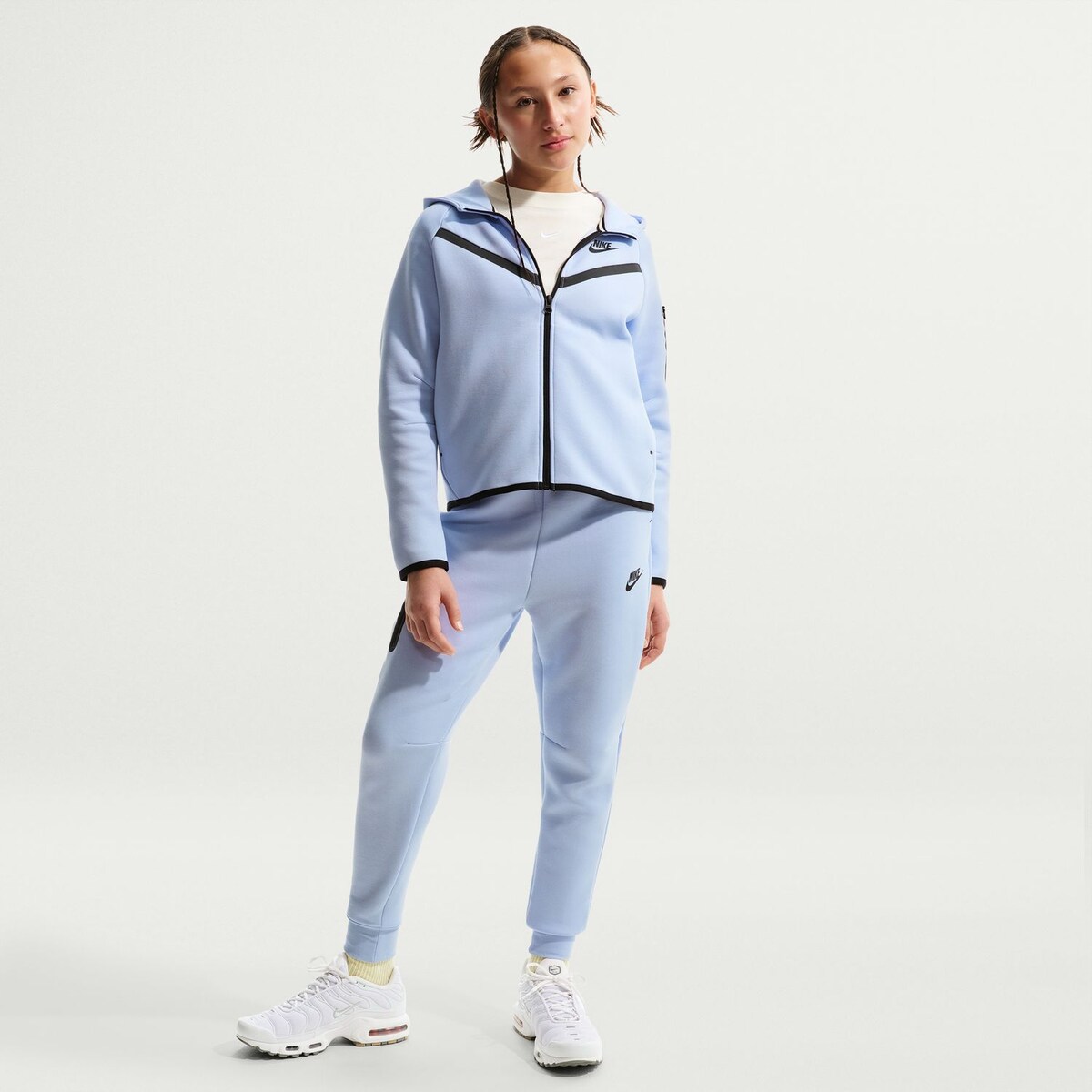 Sweatshirt de menina Sportswear Tech Fleece Nike Cinzento-3