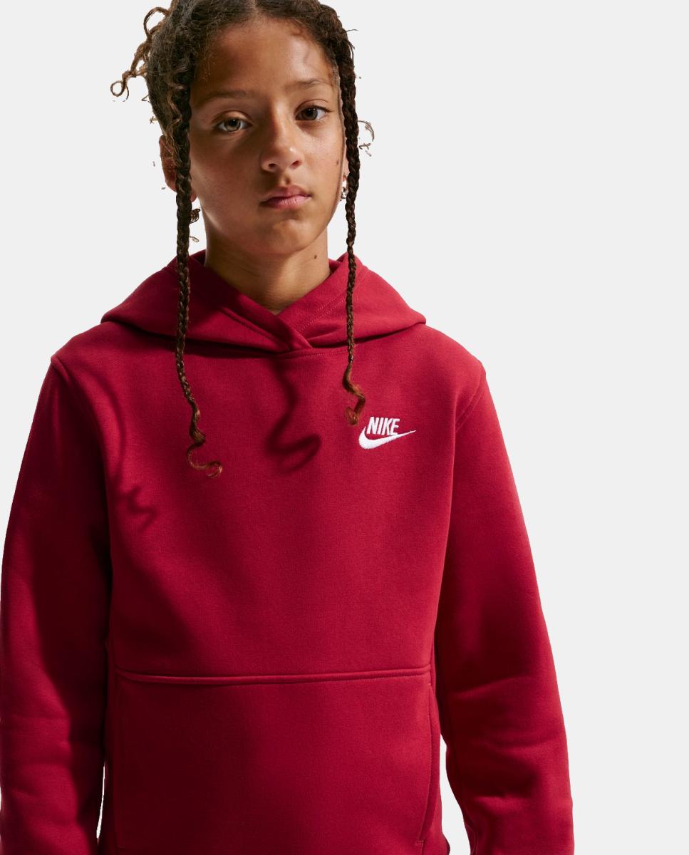 Sweatshirt de Criança K Nsw Club Flc Hdy Lbr Vermelho-2