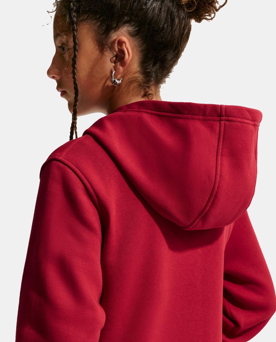 Sweatshirt de Criança K Nsw Club Flc Hdy Lbr Vermelho-4