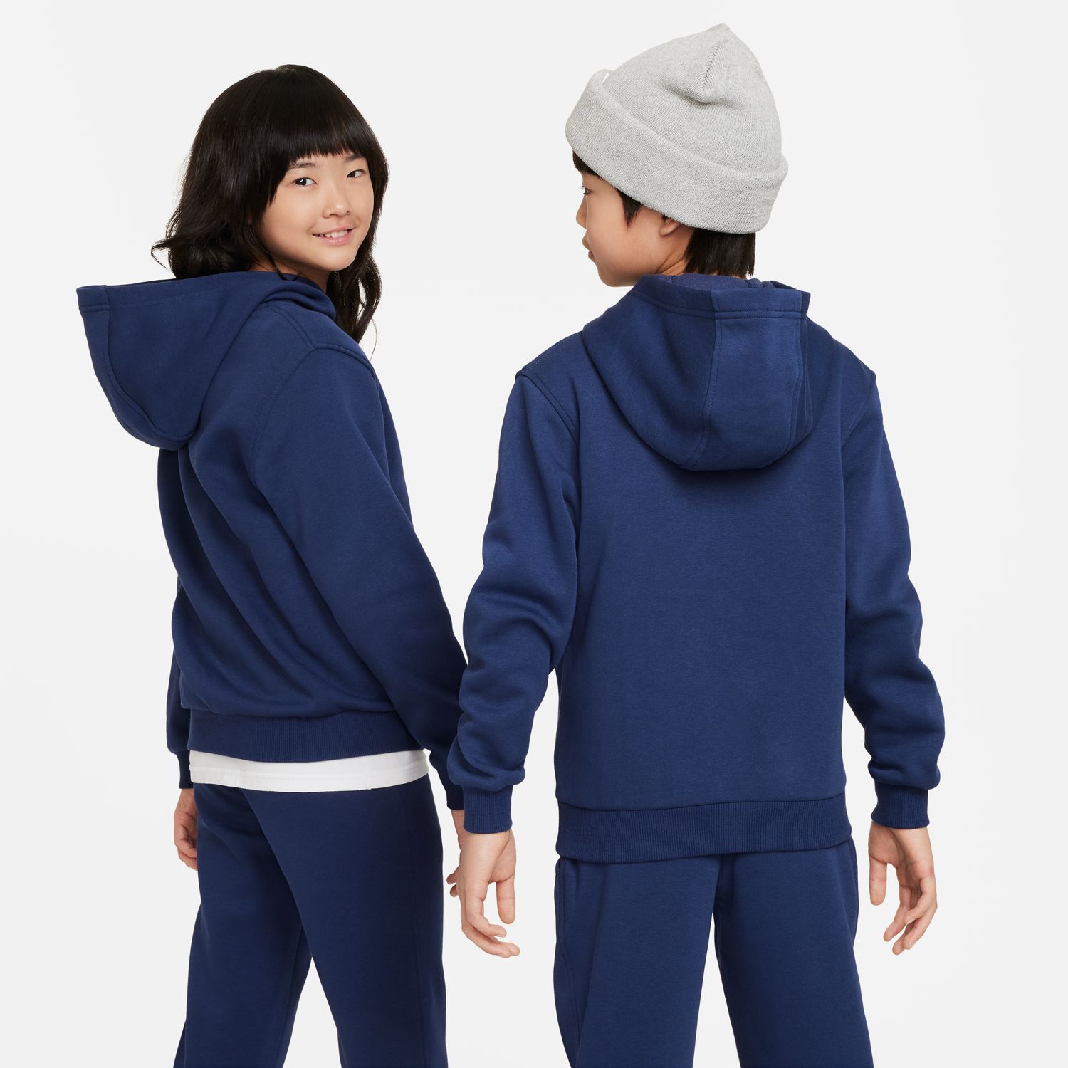 Sweatshirt Casual de Menino Sportswear Club Fleece Big Kids' Pullover Hoodie Azul-2