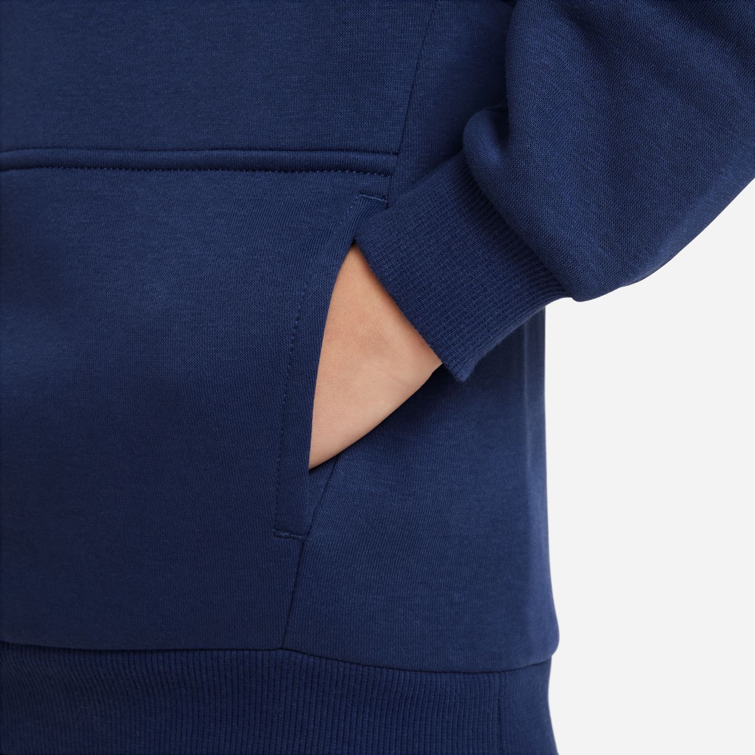 Sweatshirt Casual de Menino Sportswear Club Fleece Big Kids' Pullover Hoodie Azul-4