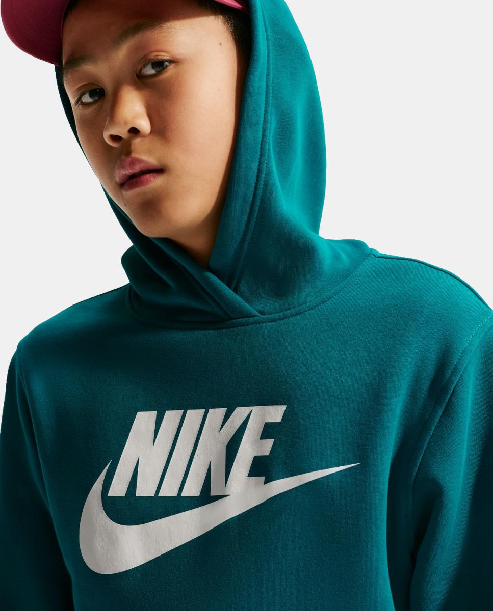 Sweatshirt de Criança K Nsw Club Flc Hdy Hbr Verde-3