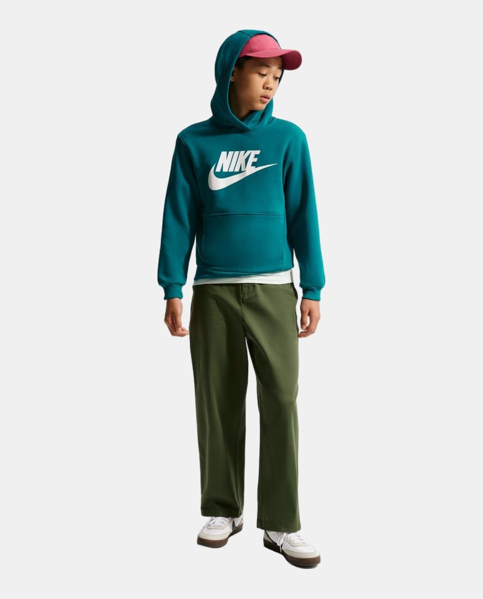 Sweatshirt de Criança K Nsw Club Flc Hdy Hbr Verde-5