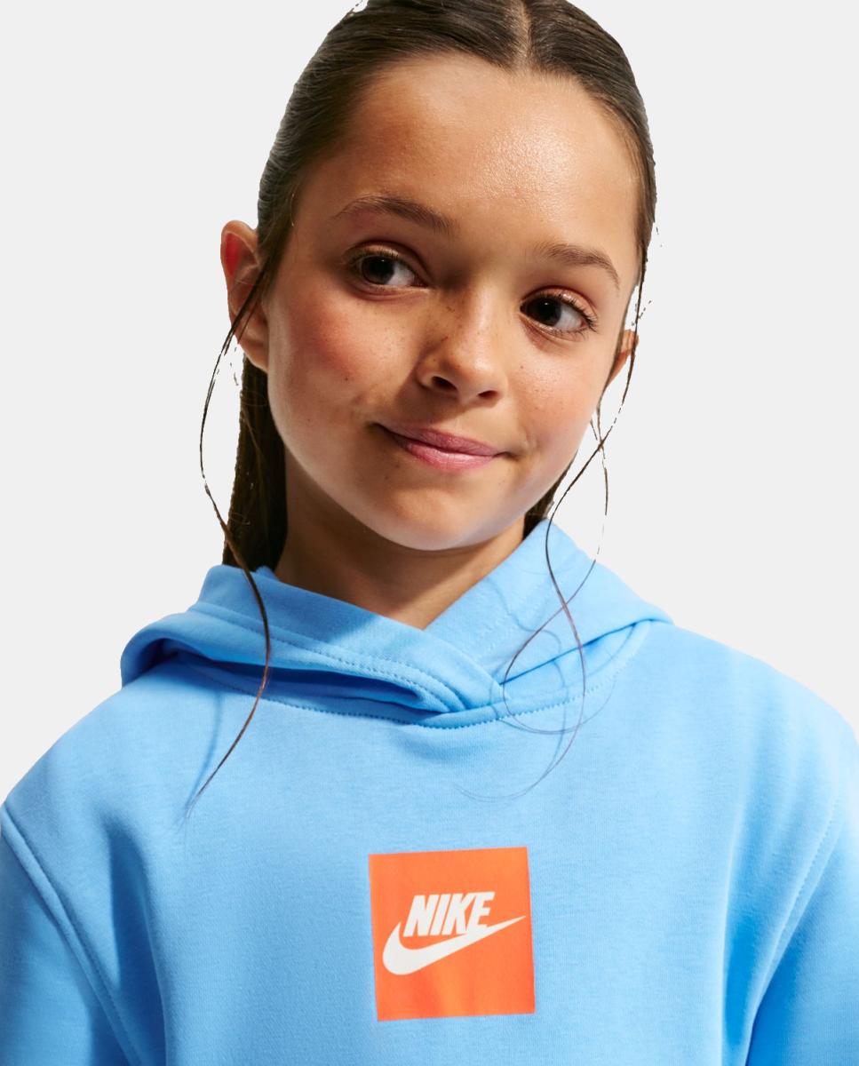 Sweatshirt de Menino K NSW LS FT TOP CLUB FAM Azul-2
