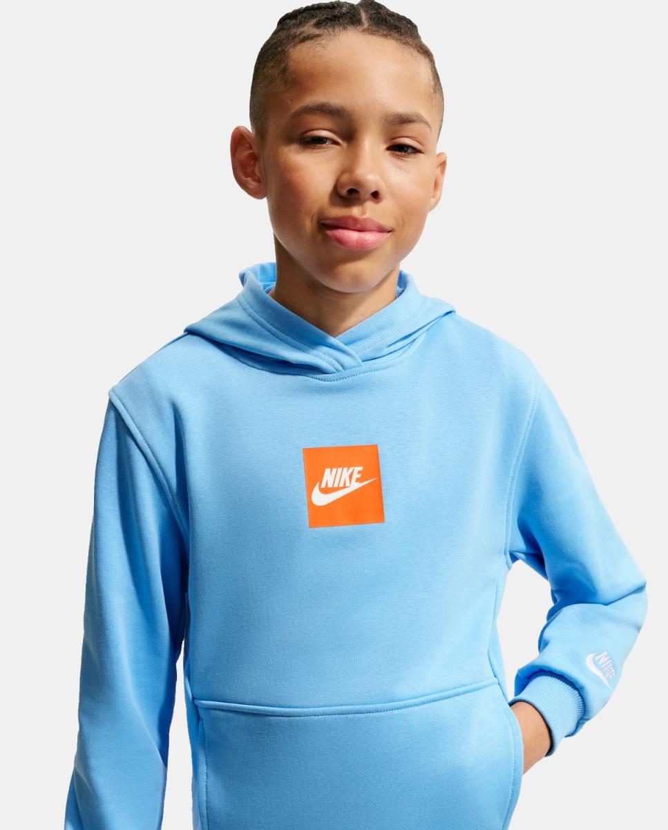 Sweatshirt de Menino K NSW LS FT TOP CLUB FAM Azul-3