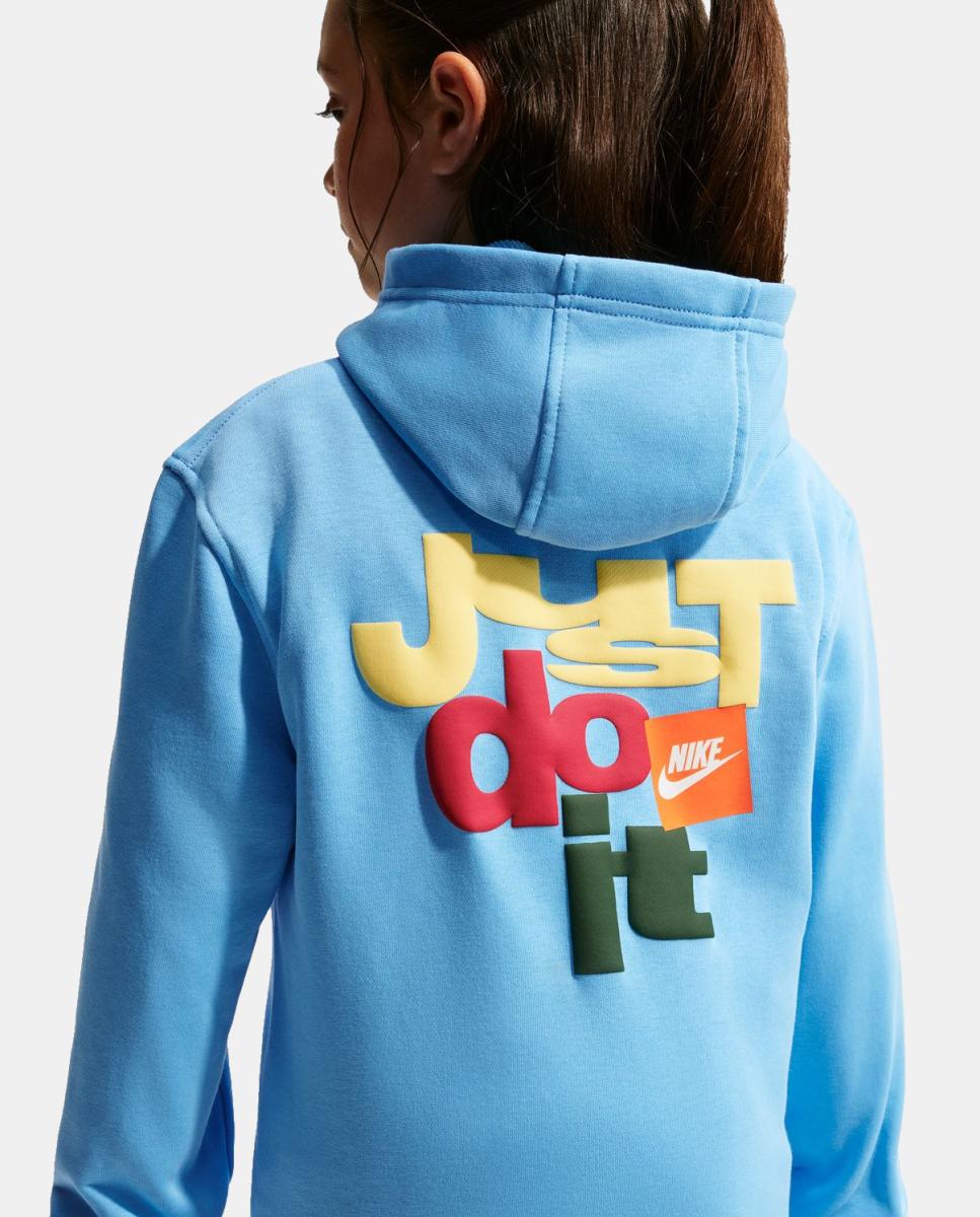 Sweatshirt de Menino K NSW LS FT TOP CLUB FAM Azul-4