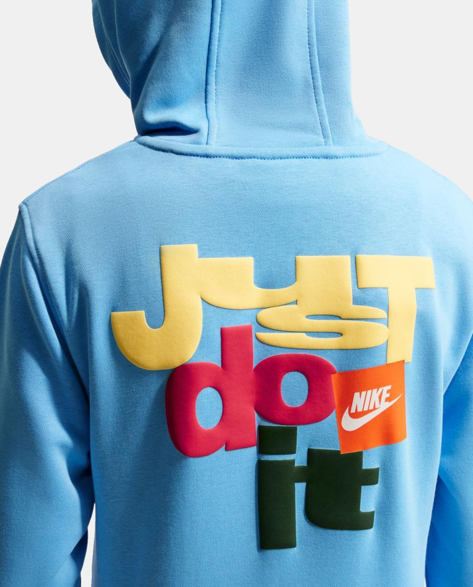 Sweatshirt de Menino K NSW LS FT TOP CLUB FAM Azul-5
