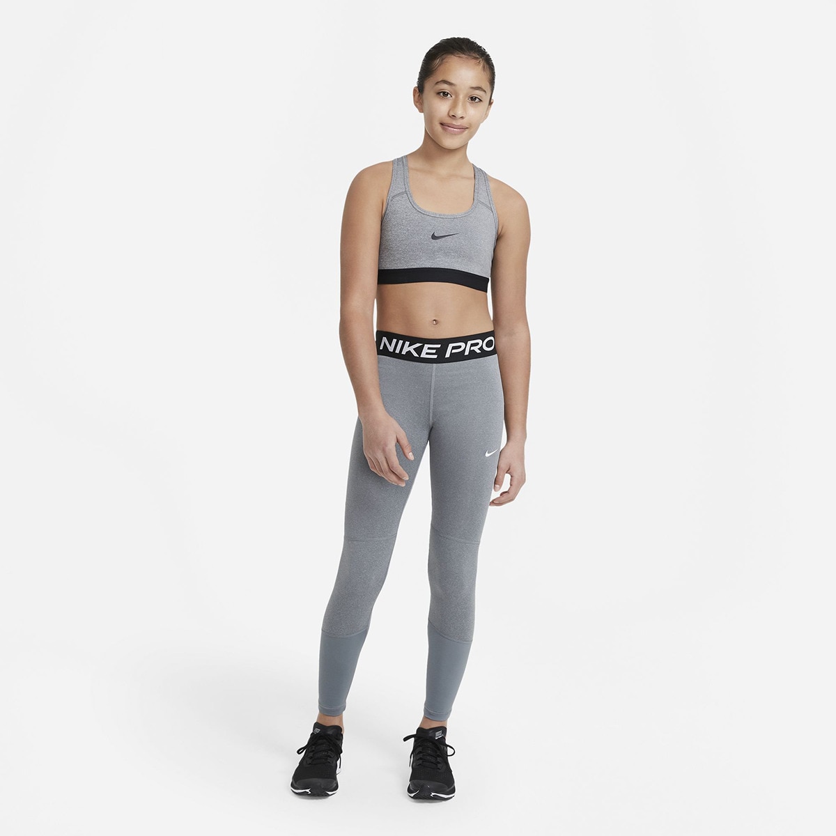 Leggings de Menina Pro Dri-FIT Cinzento-5