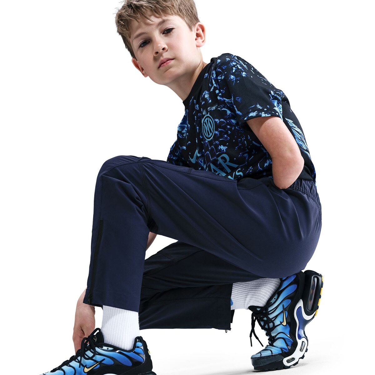 Calças de Criança Sportswear Tech Woven Azul-5