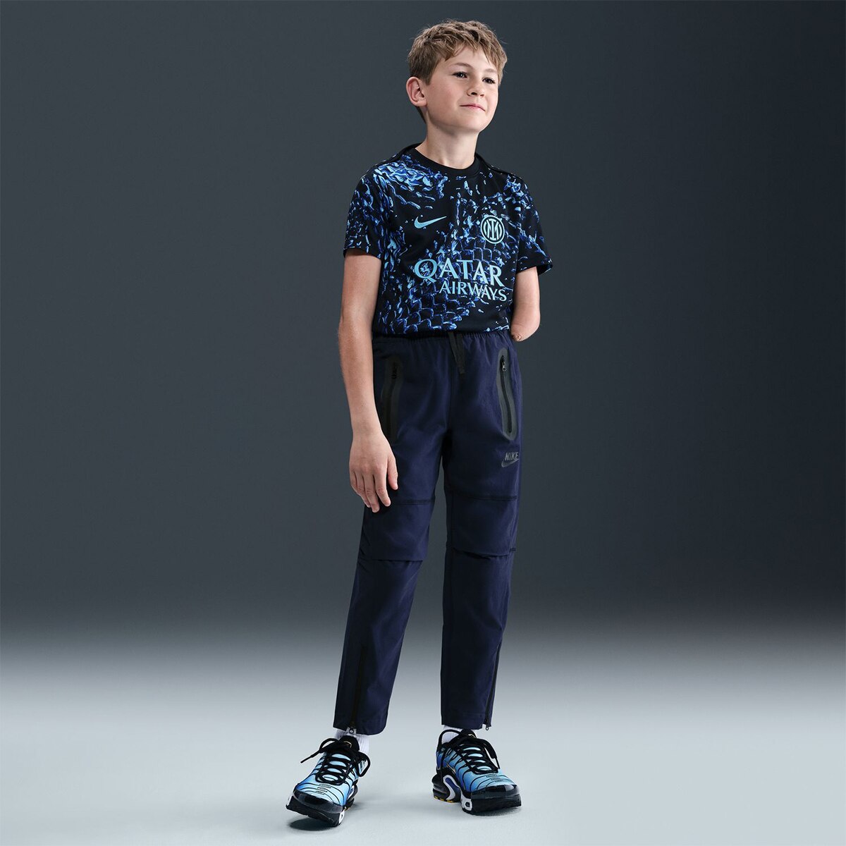 Calças de Criança Sportswear Tech Woven Azul-7