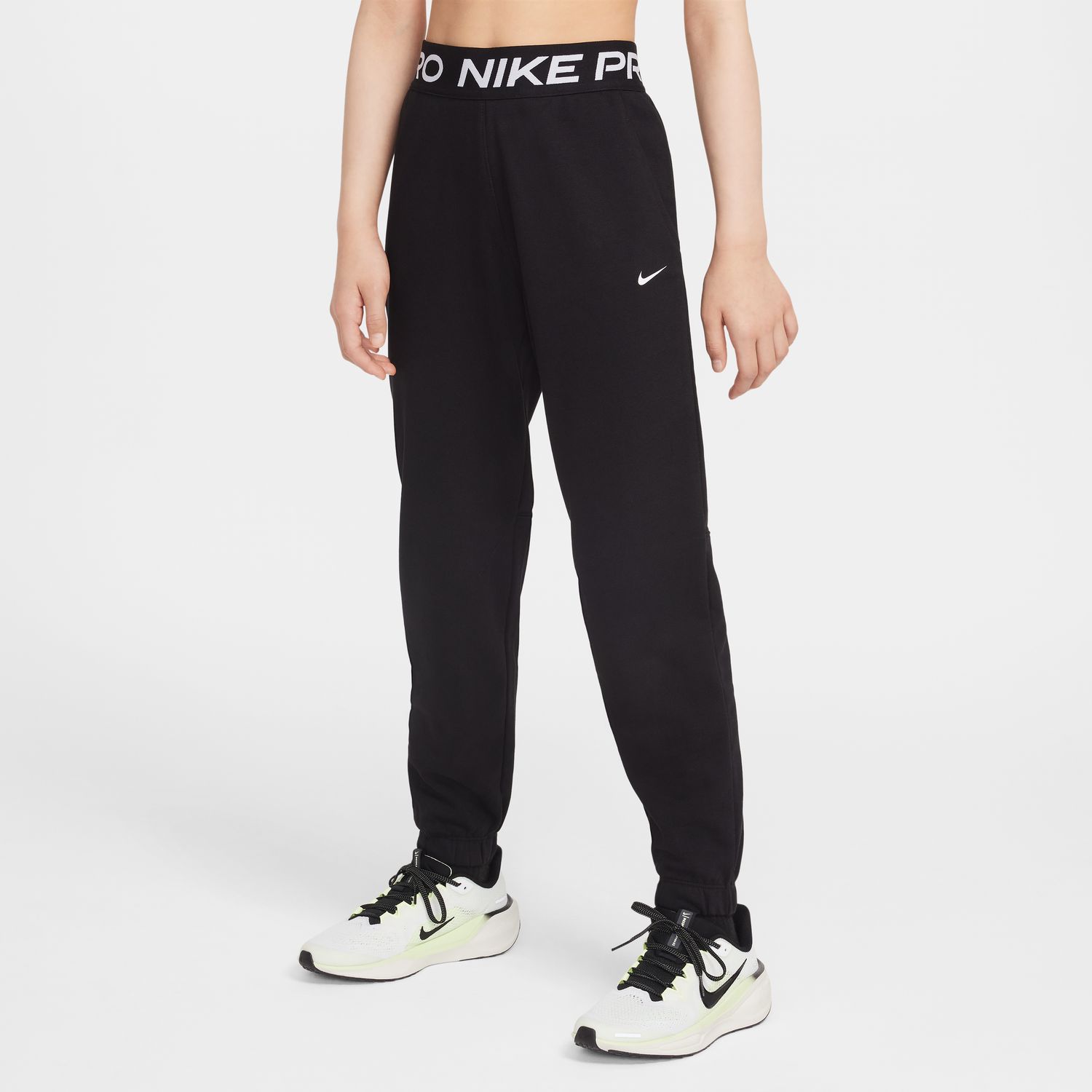 Calças de Menina Pro Dri-FIT Flc Jggr Preto-1