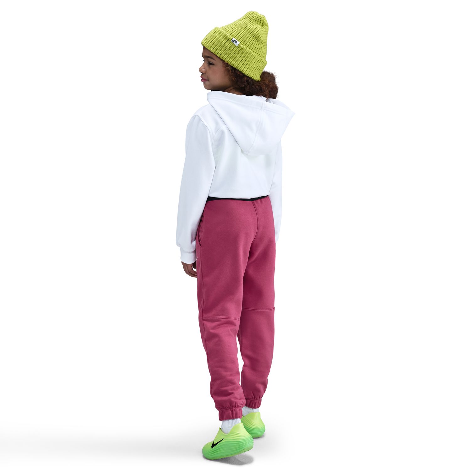Calças de Menina Pro Dri-FIT Flc Jggr Vermelho-2