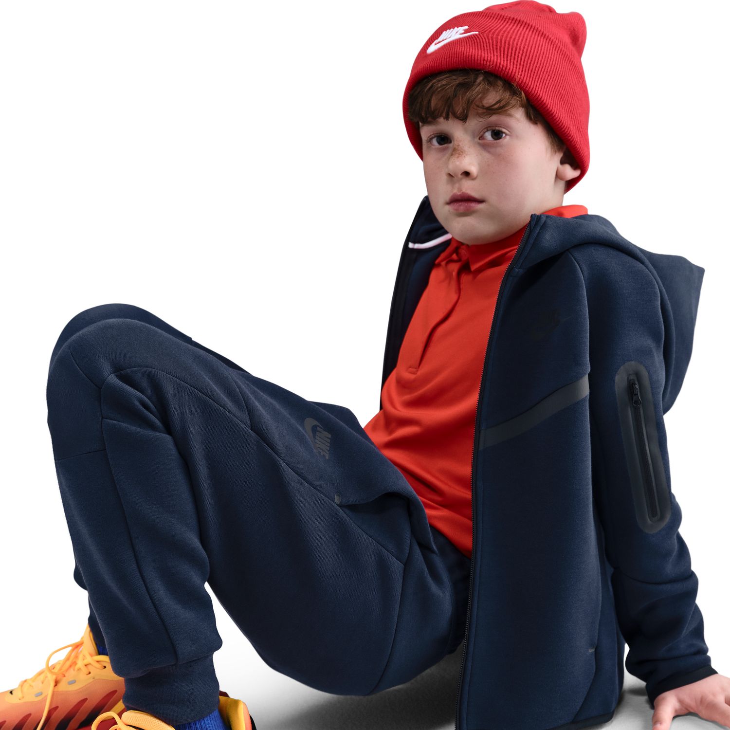 Calças de menino Sportswear Tech Fleece Nike Azul-4