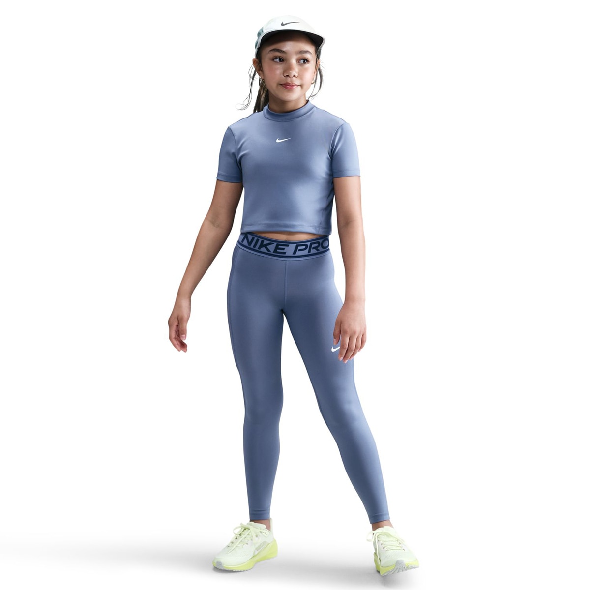Calças de malha de menina Pro Nike Azul-1