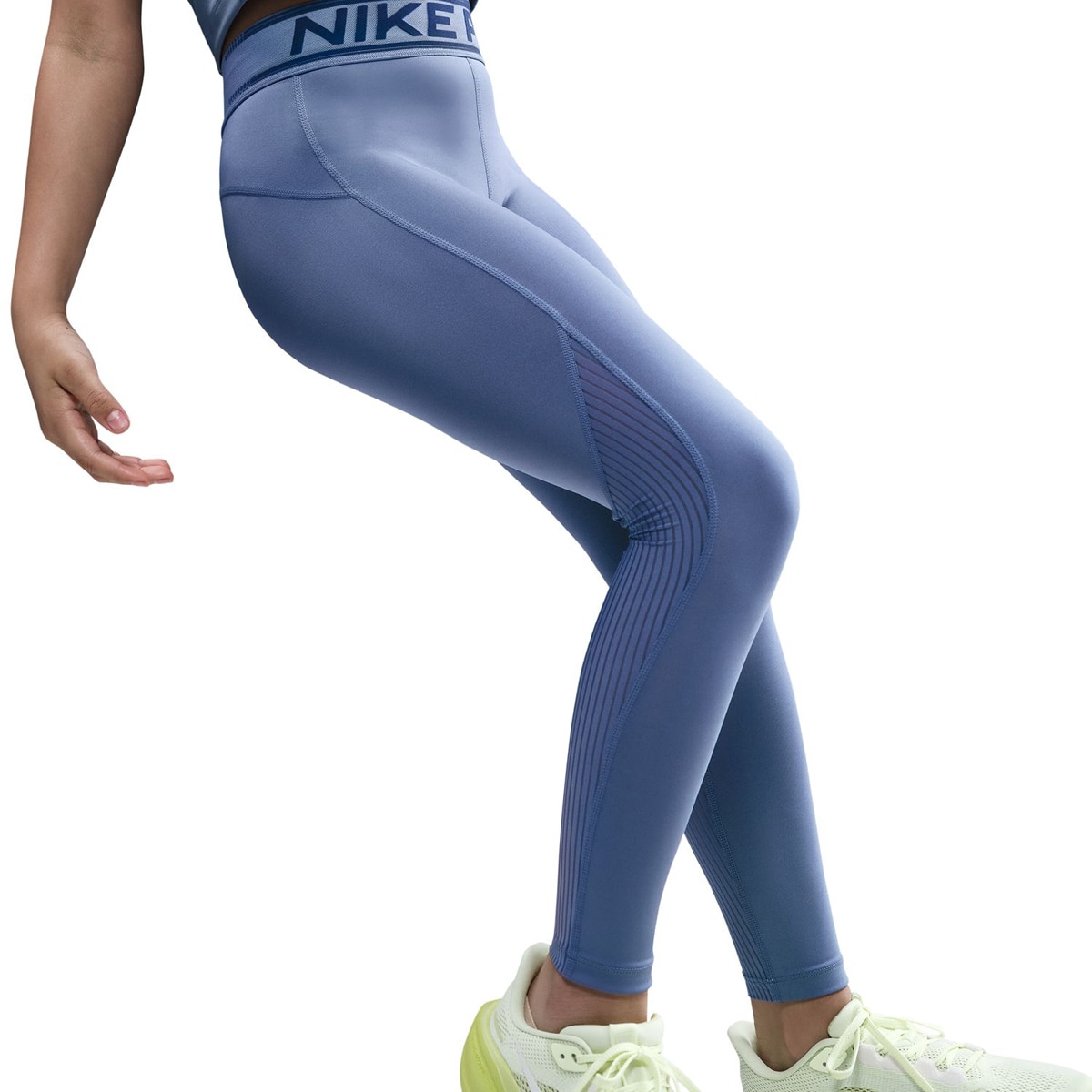Calças de malha de menina Pro Nike Azul-4