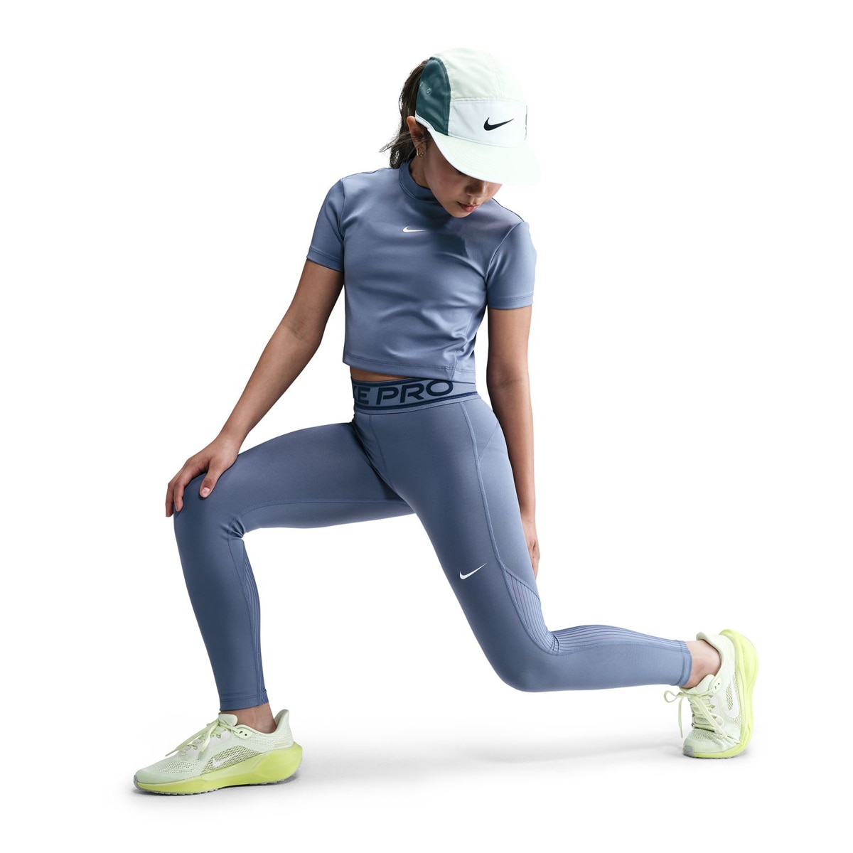 Calças de malha de menina Pro Nike Azul-5
