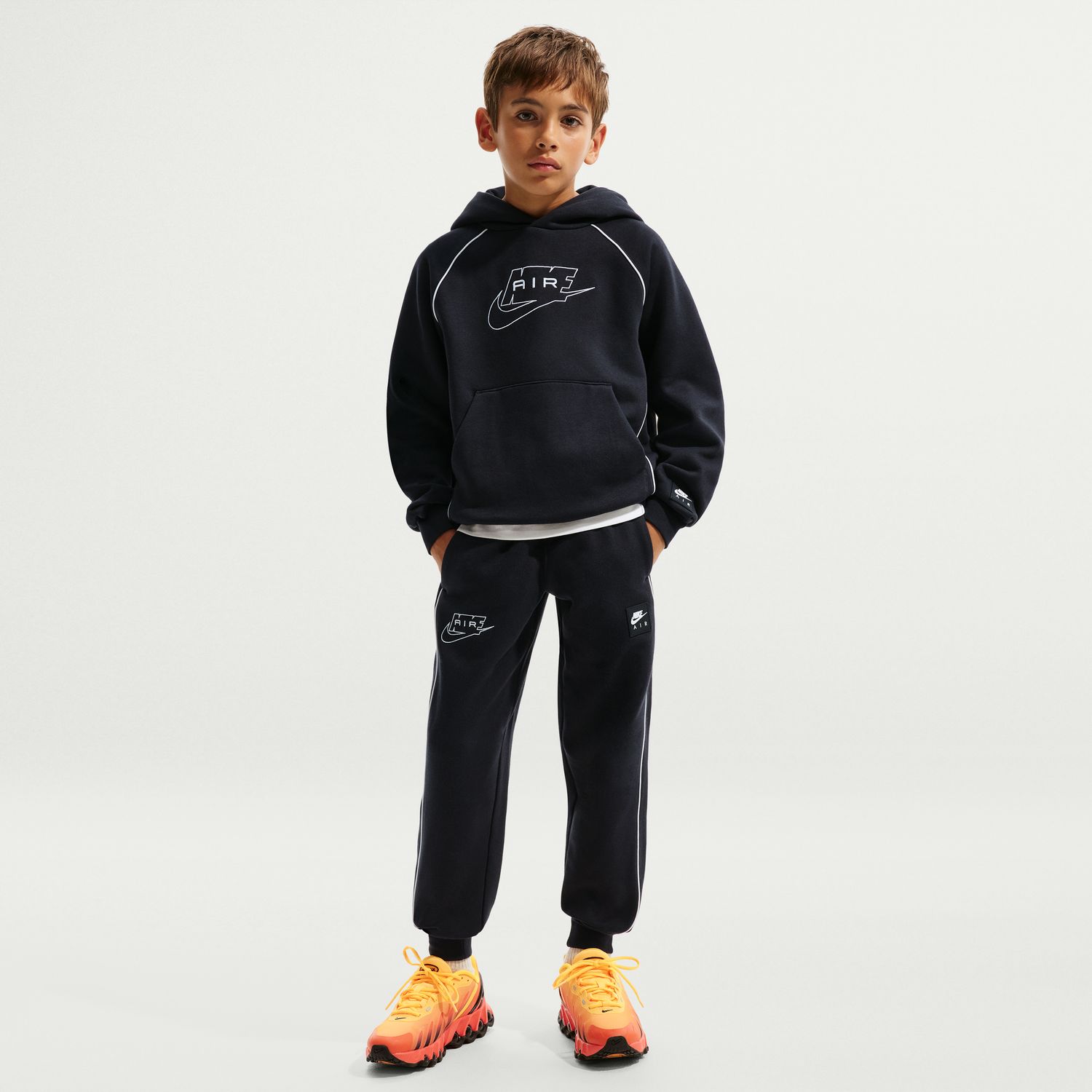 Calças de Criança Air Fleece Jogger Preto-3