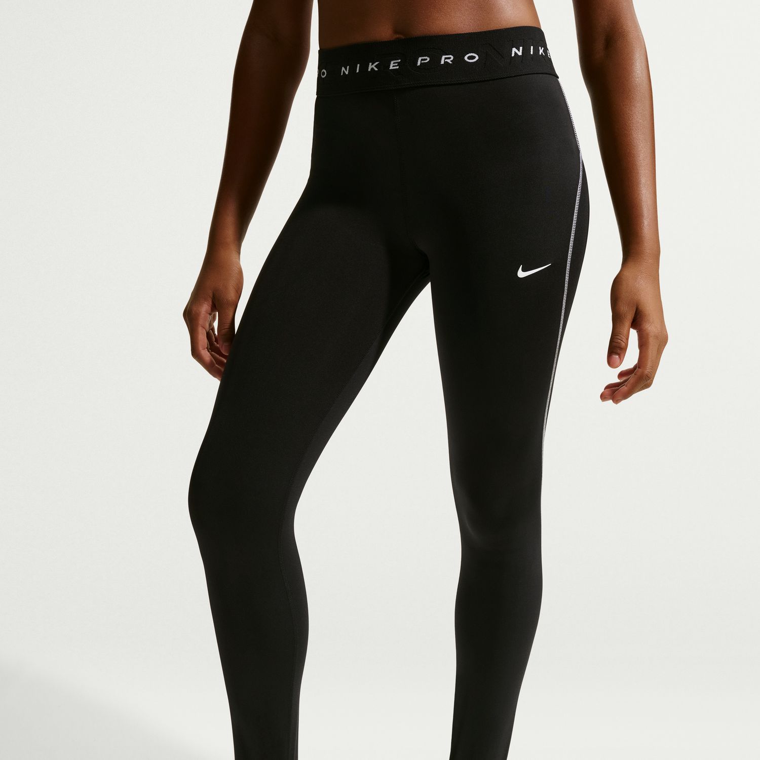 Calças de malha de menina Pro Nike Preto-1