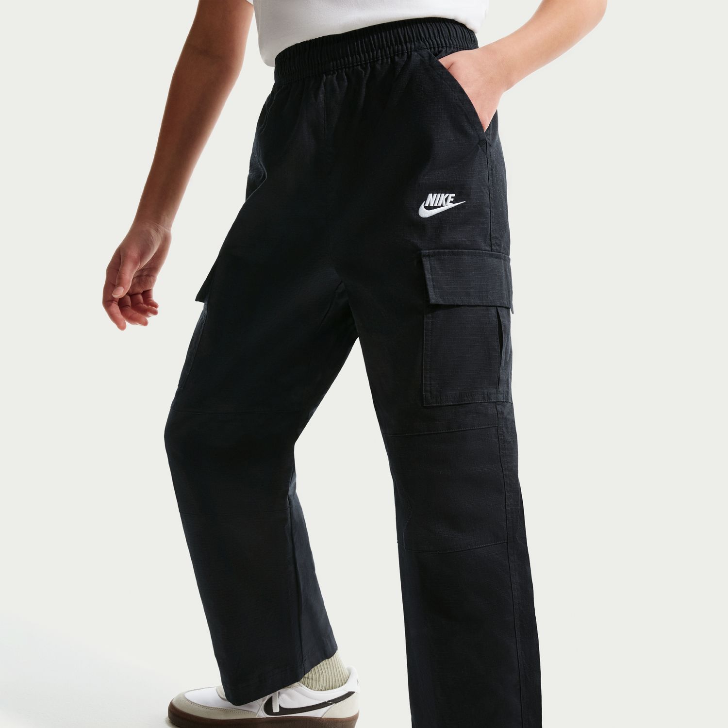Calças de Criança Club Woven Cargo Preto-6