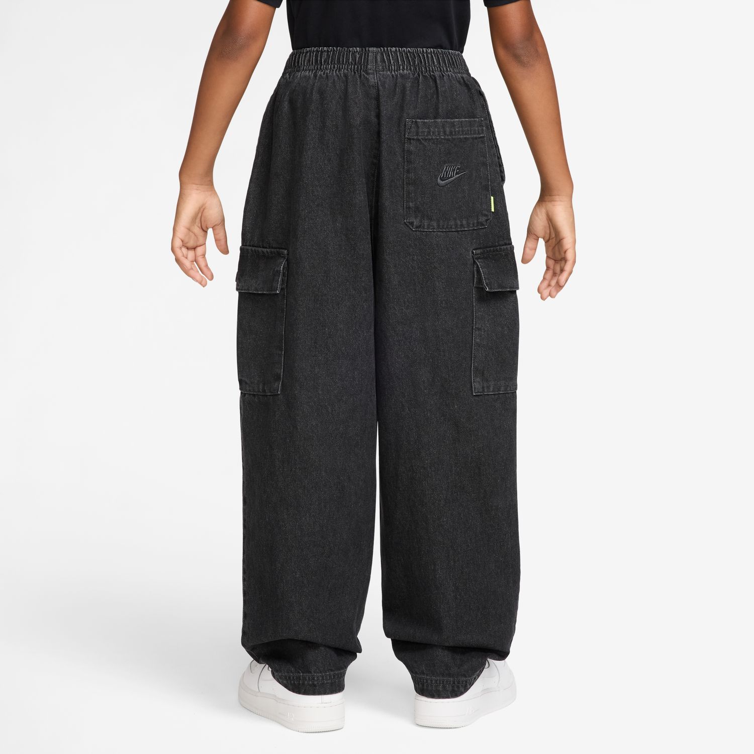 Calças de Criança K Nsw Denim Cargo Pant Preto-2